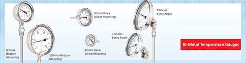 bi metal temperature gauges